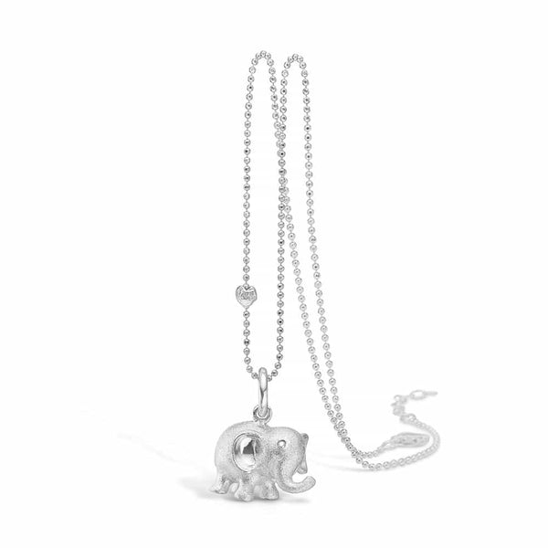 Sterling sølv halskæde med lille elefant