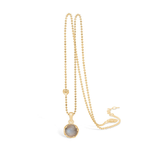 14 kt 'Conjure' gold necklace with cabochon-cut moonstone