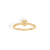 14 kt massiv 'Conjure' guld ring med diamant i blomst