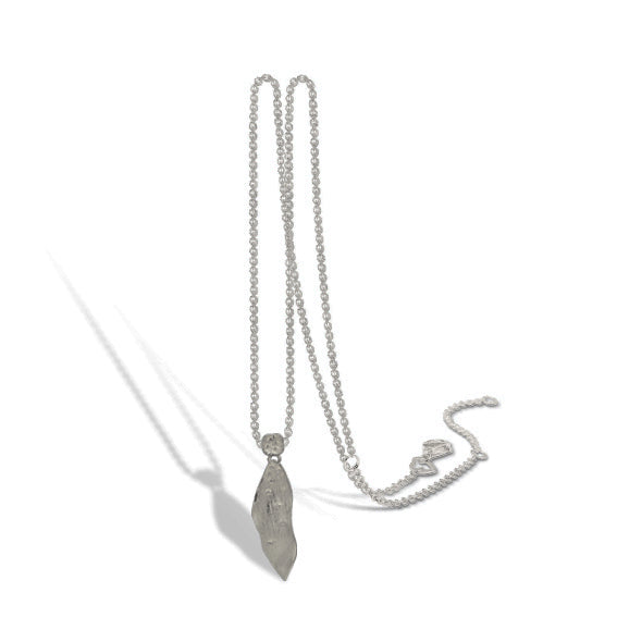 Sterling silver necklace 45 cm chain 'Sey Weed'