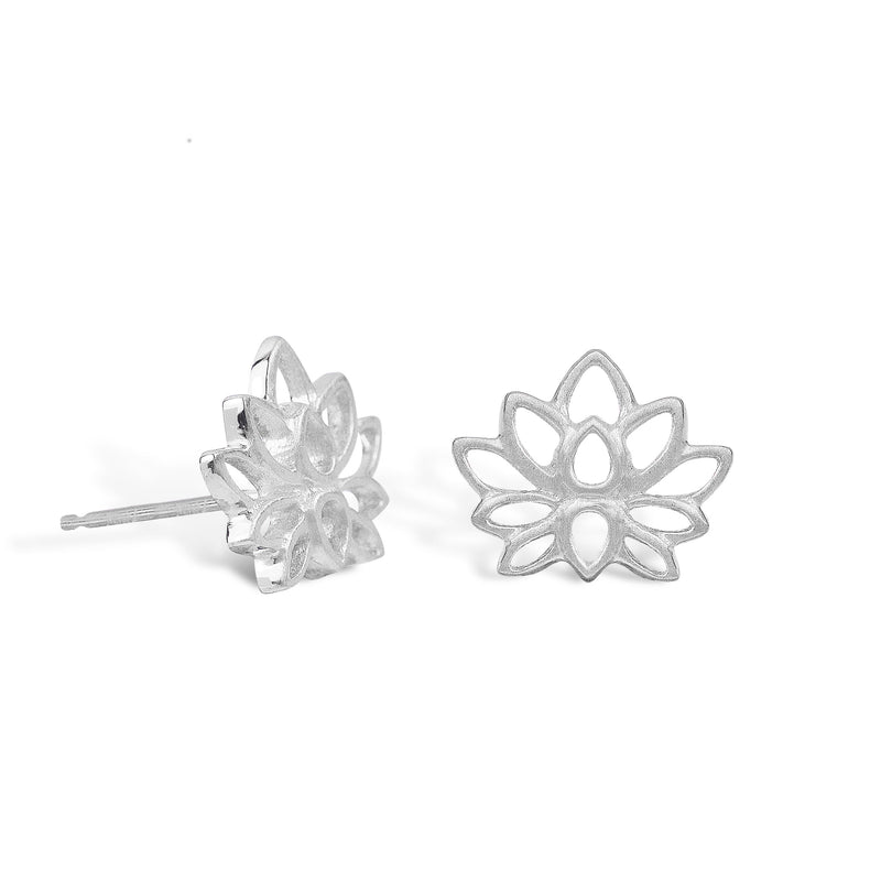 Sterling silver earrings 'Lotus'