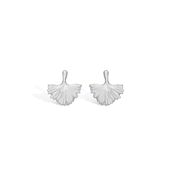 Sterling silver 'Gingko' earrings