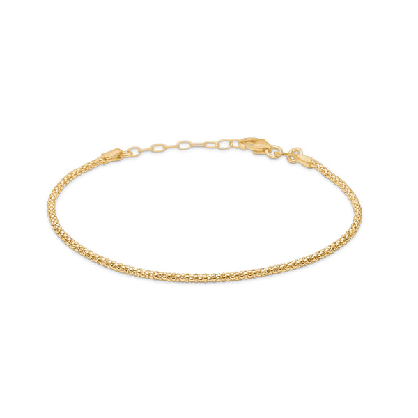 Simple gold-plated silver bracelet