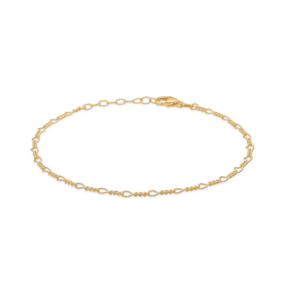 Light and simple gold-plated sterling silver bracelet