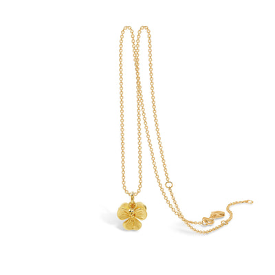 Halskæde sterlingsølv stedmorblomst 45cm