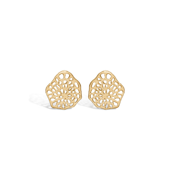Gold-plated silver "Flower Seeds" earrings