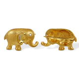 Elefant broche i forgyldt sølv