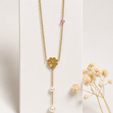 Melba - Pink pearl Y-kæde