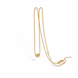 Halskæde forgyldt sterlingsølv med petite hjerte og cz