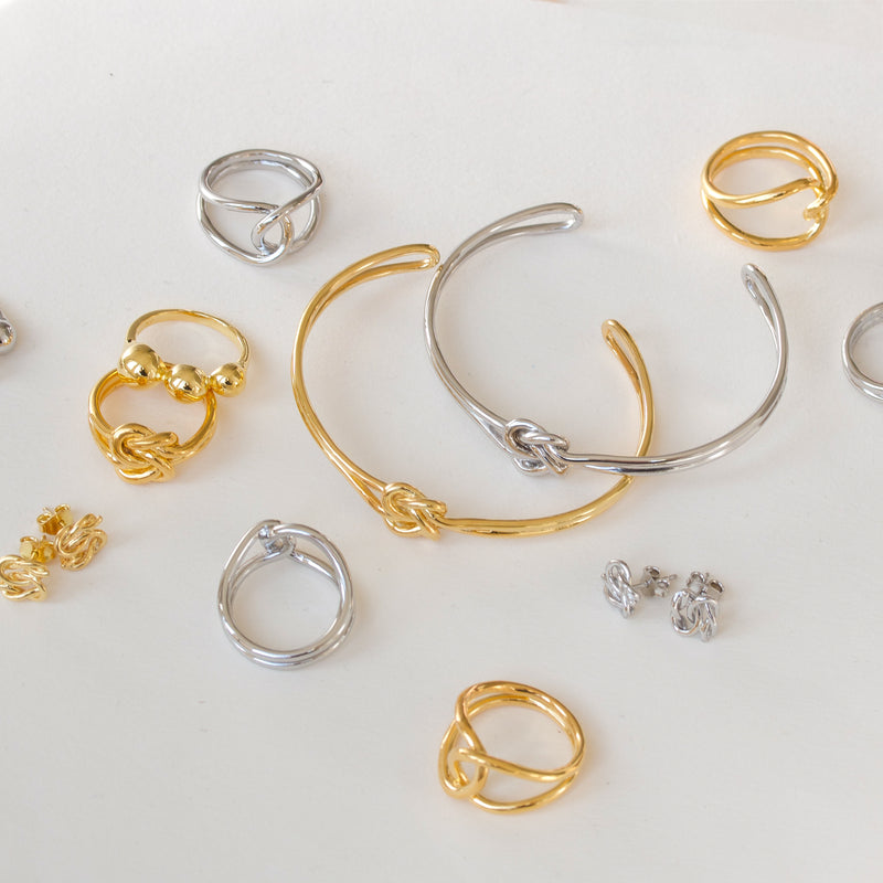 Infinity armring i rhodineret sølv