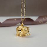 9 kt guld halskæde med elefant