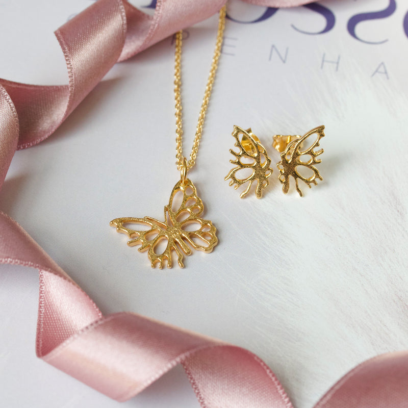 Gold-plated "My Butterfly" necklace