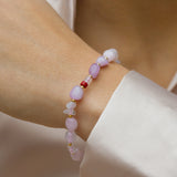 Sey Crystal gold-plated stone bracelet - pink