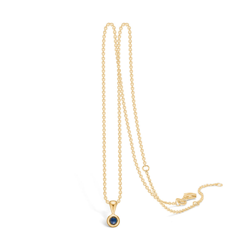 9 kt gold necklace with sapphire