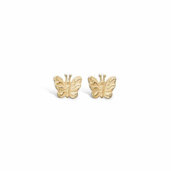9 kt gold earrings with butterflies