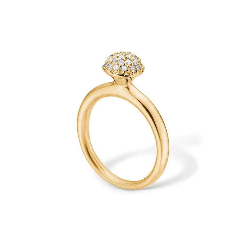 14 kt gold ring with 33 diamonds