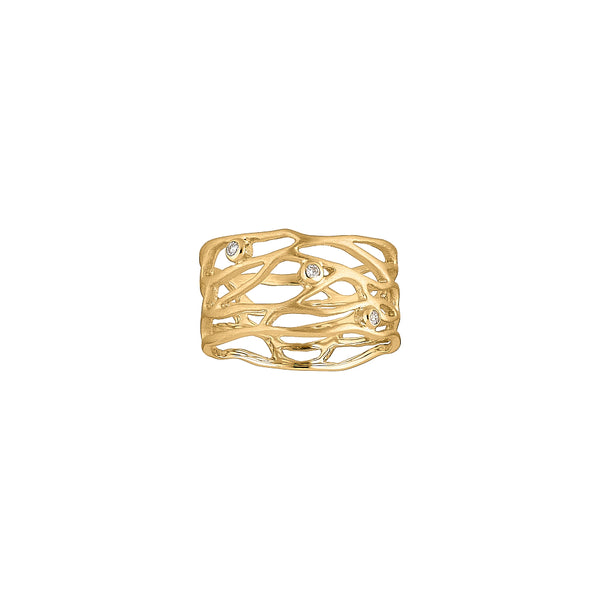 Silhouettes 14 kt gold ring