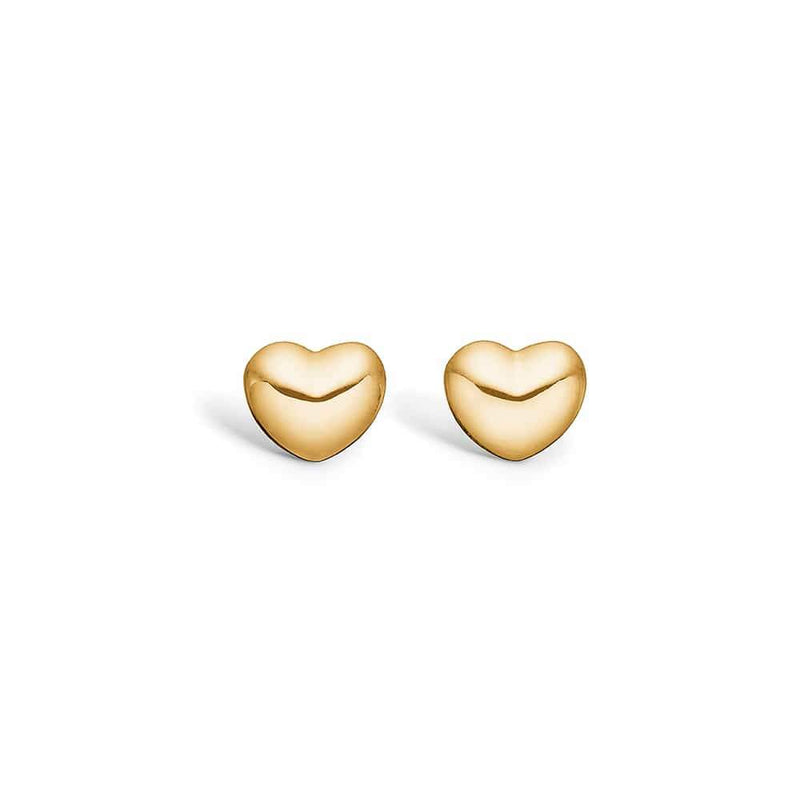 14 kt gold earrings with heart