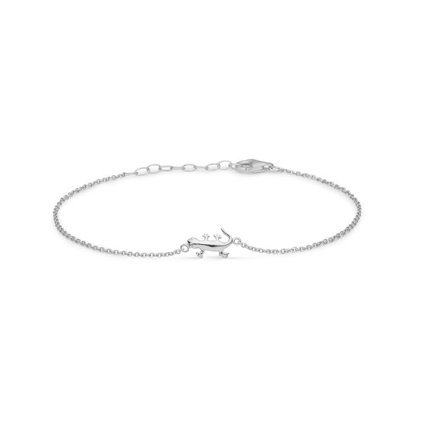 Sterling silver bracelet with lizard
