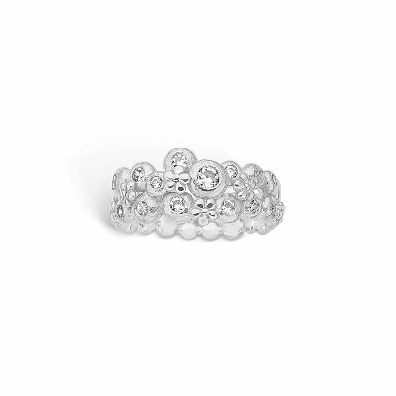 Sterling sølv ring med boble motiv