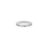 Sterling silver ring with sprinkles of pink cubic zirconia