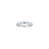 Sterling sølv ring med drys af blå kubiske zirkonia
