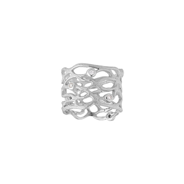 Branches sterling silver ring