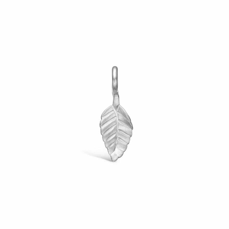 Sterling silver pendant with matte leaf