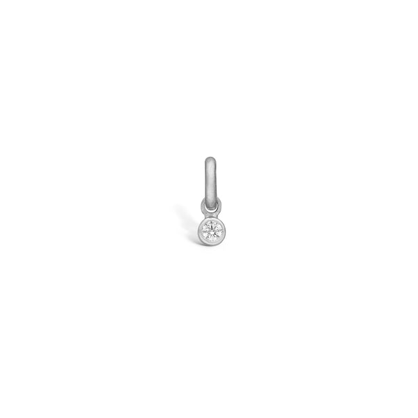 Sterling silver pendant with small cubic zirconia