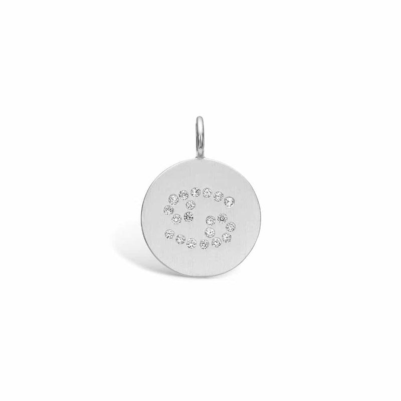 Sterling silver pendant with zodiac sign - CANCER