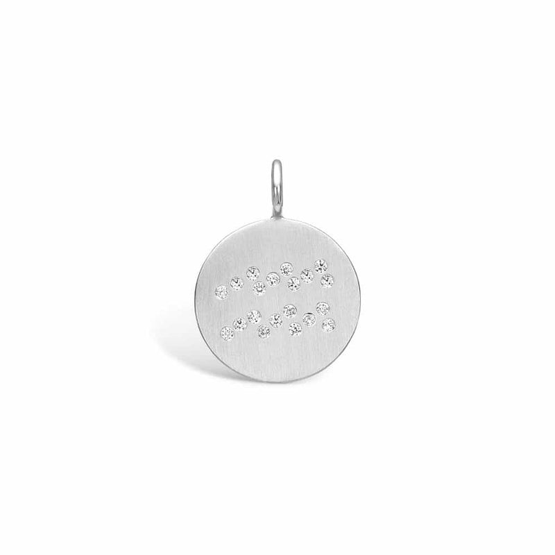 Sterling silver pendant with zodiac sign - AQUARIUS