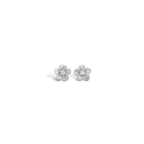 Sterling silver earrings with flower 1131