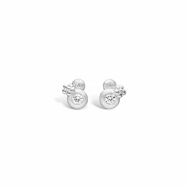 Sterling silver earrings with bubble motif