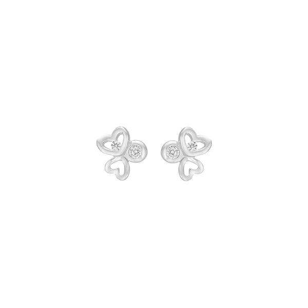 Sterling silver earrings with heart pattern