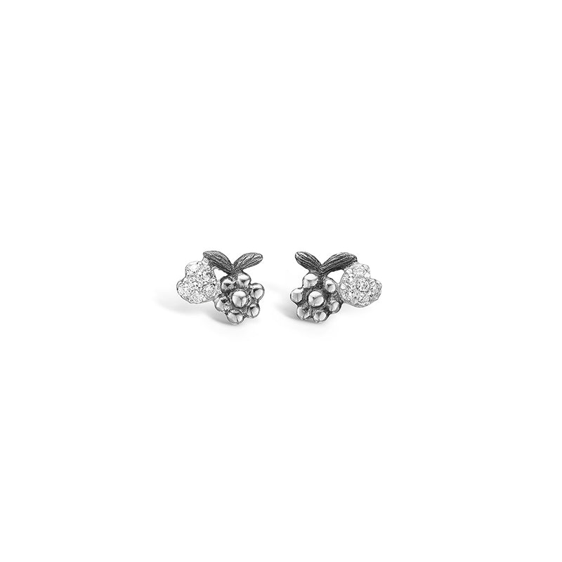 Oxidized sterling silver earrings