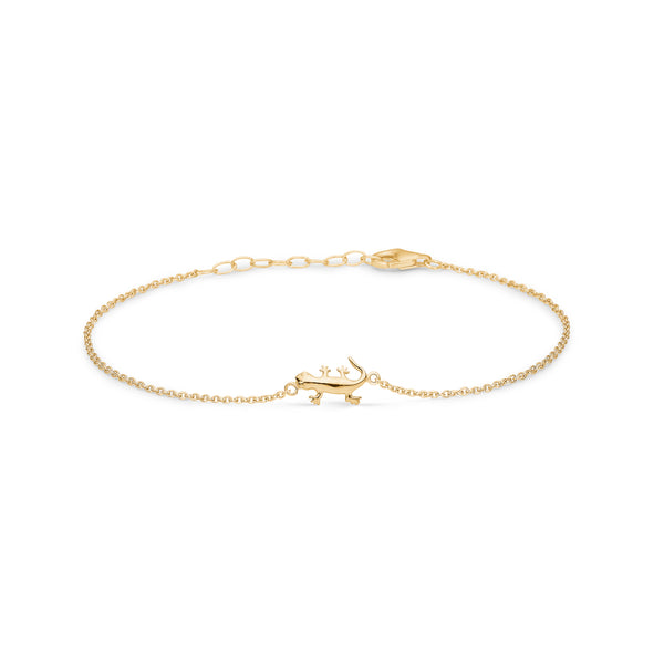 Gold-plated silver bracelet with salamander