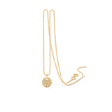 Gold-plated silver necklace with mix cz