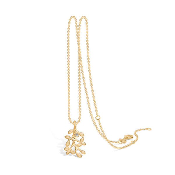 Gold-plated sterling silver necklace with branches