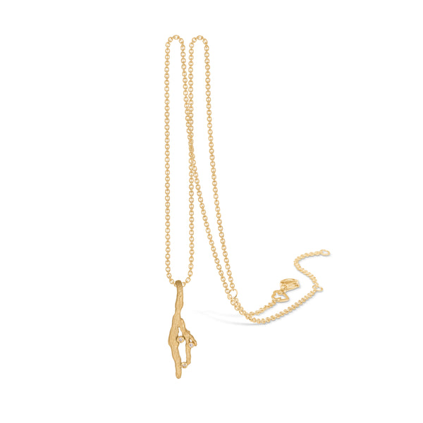 Branches gold-plated silver necklace