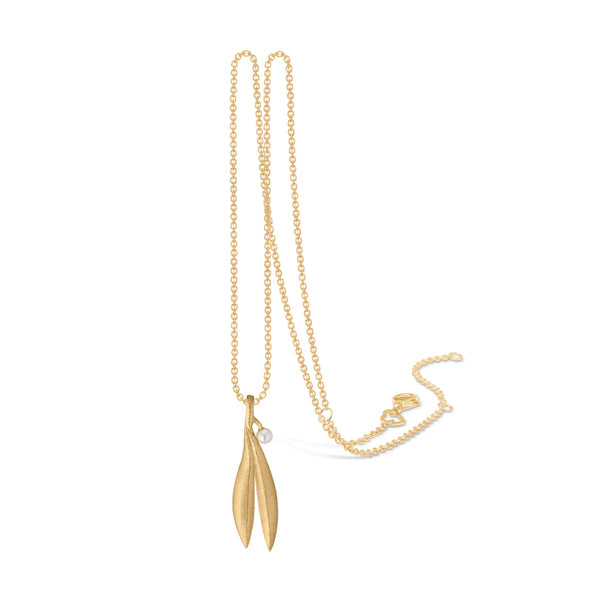 A pair in love gold-plated silver necklace
