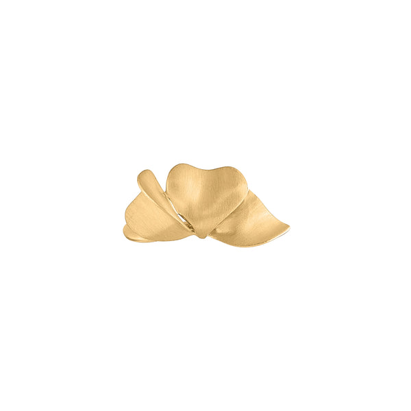 Flower gold-plated silver ring