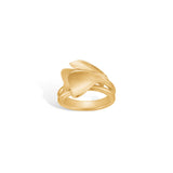 "Heart leaves" gold-plated silver ring