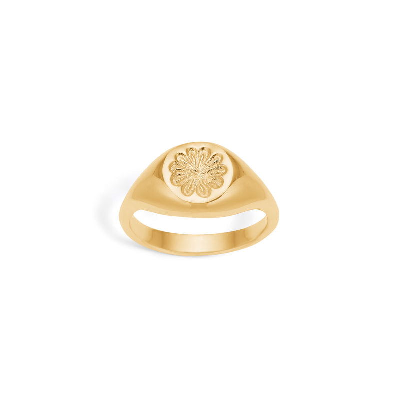 Gold-plated sterling silver "Poppies" ring