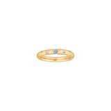 Gold-plated silver ring with sprinkles of blue cubic zirconia