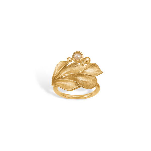 Gold-plated sterling silver "Sense of autumn" ring