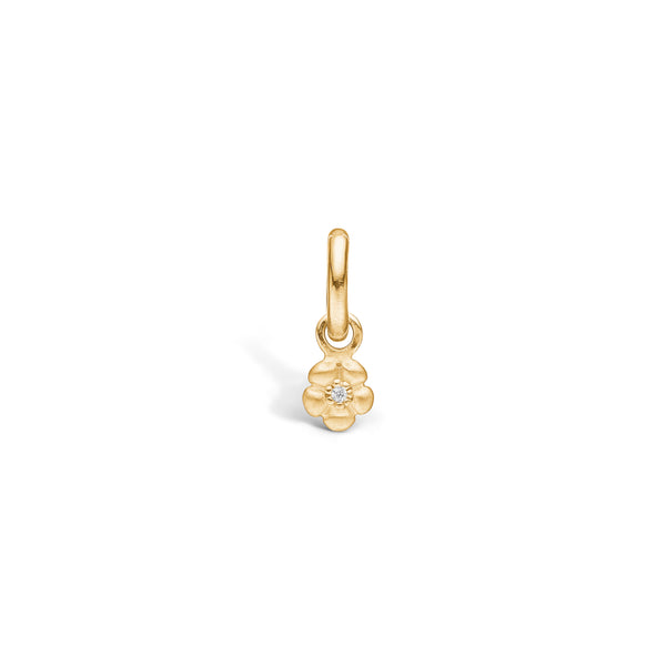 Gold-plated silver pendant with matte flower