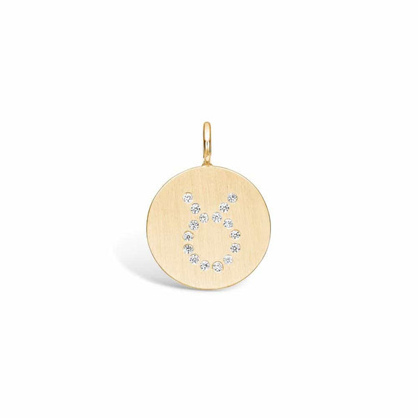 Gold-plated sterling silver pendant with zodiac sign - TAURUS