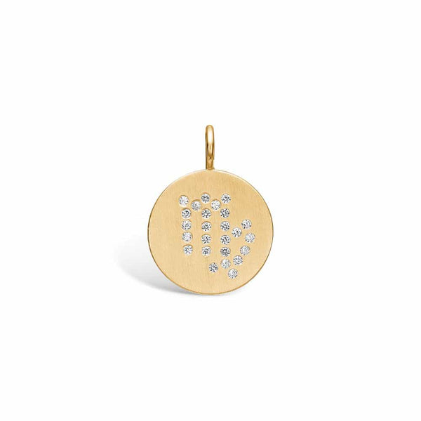 Gold-plated sterling silver pendant with zodiac sign - VIRGO