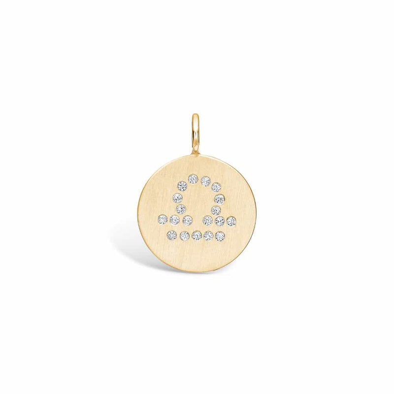 Gold-plated sterling silver pendant with zodiac sign - LIBRA