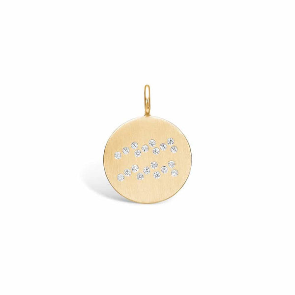 Gold-plated sterling silver pendant with zodiac sign - AQUARIUS
